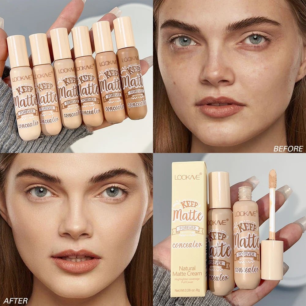 Waterproof Matte Liquid Concealer Cream Moisturizing Makeup Cover Acne Dark Circles Foundation Contouring Face ContouringAzizaK