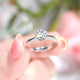 Wedding Ring Set White Gold Plated 1 Carat Cubic ZirconiaAzizaK