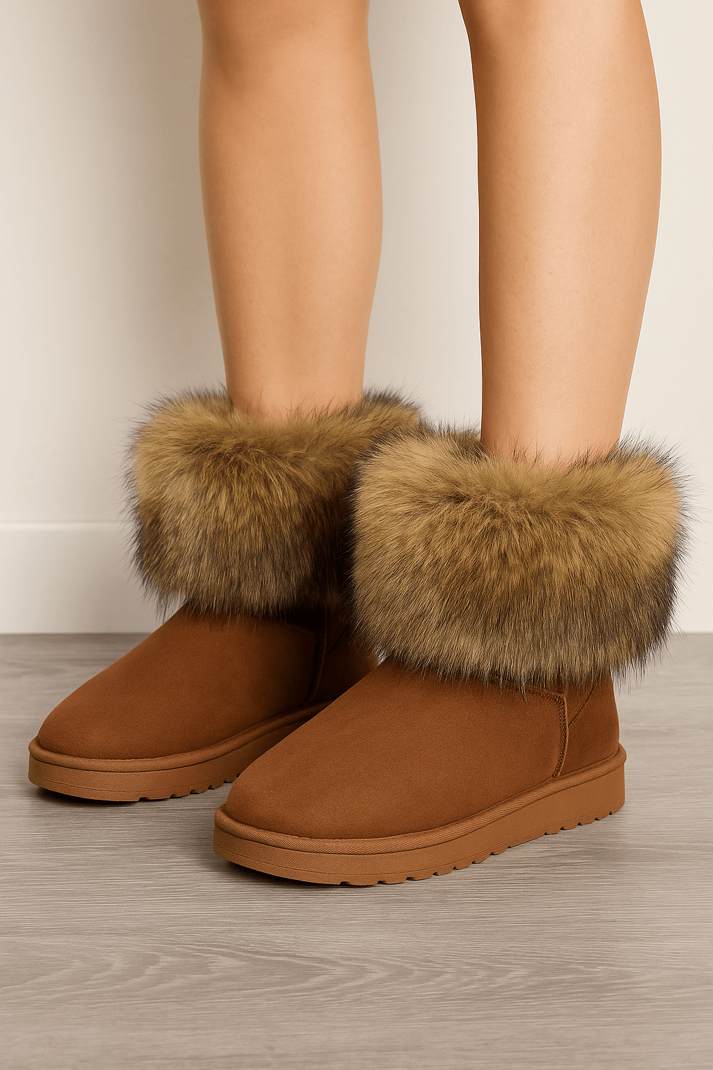 Winter boots with fleece fur trimAzizaK