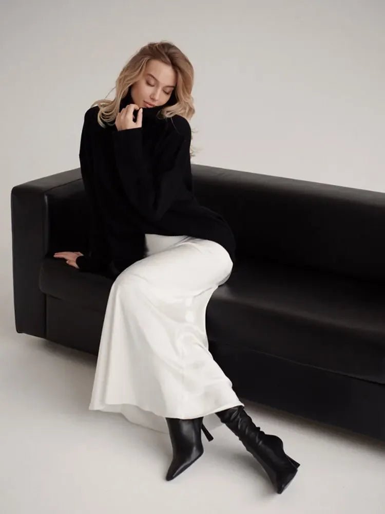 Wolf Eel Casual Satin SkirtAzizaK