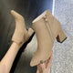 Women Ankle Boots Black LeatherAzizaK