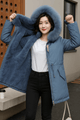 Wool Lining Coat Slim Hooded Parkas With Fur CollarAzizaK