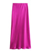XNWMNZ Flowy Satin Midi SkirtAzizaK