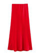 XNWMNZ Flowy Satin Midi SkirtAzizaK