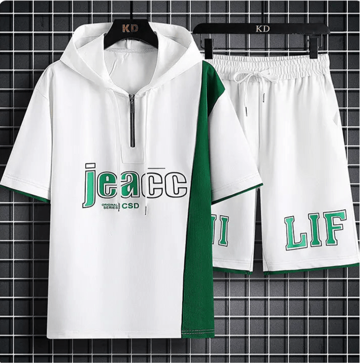 Youth Streetwear Set – Men's Short Sleeve T-Shirt & Shorts (2 - Piece)AzizaK