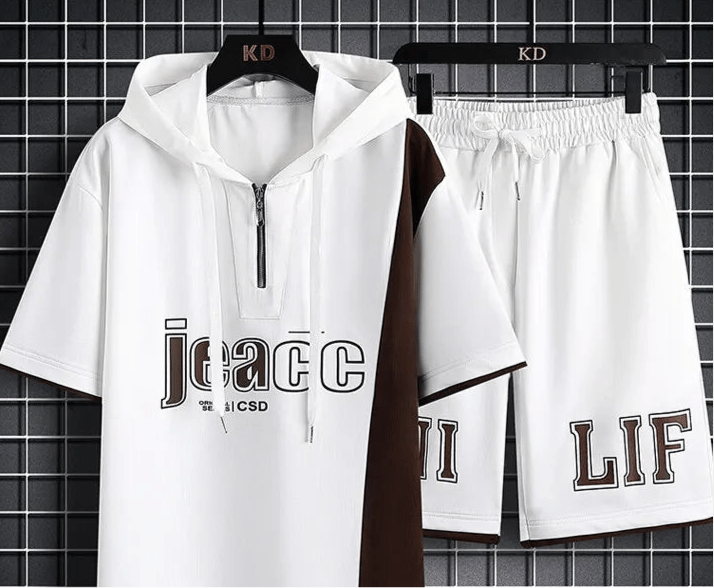 Youth Streetwear Set – Men's Short Sleeve T-Shirt & Shorts (2 - Piece)AzizaK