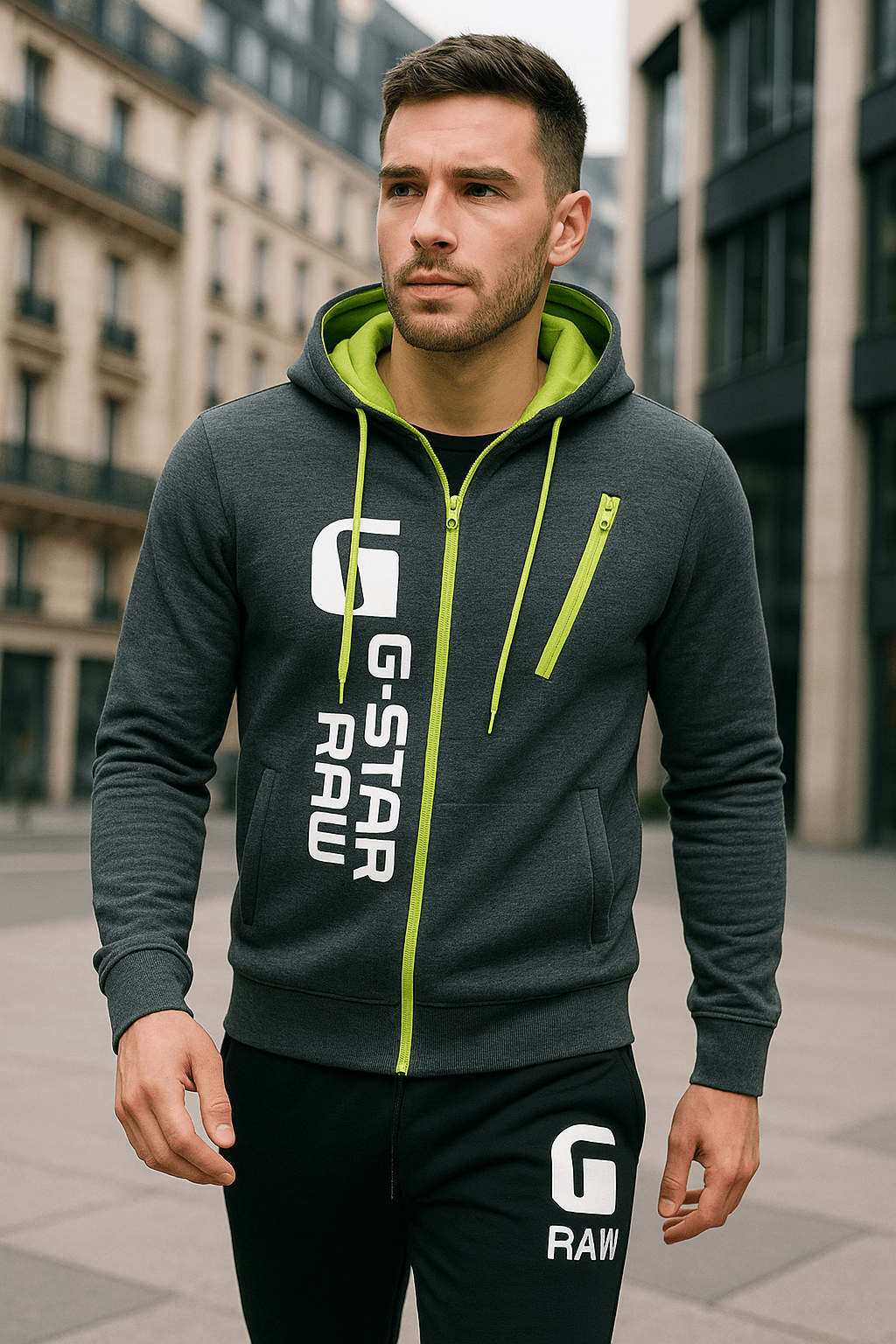 Zipper Tracksuit Hoodie + SweatpantsAzizaK