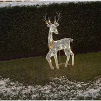 1 - 3pcs LED Iron Garden Lights Elk Deer Christmas Reindeer Shiny Glitter Outdoor Home DecorAzizaK