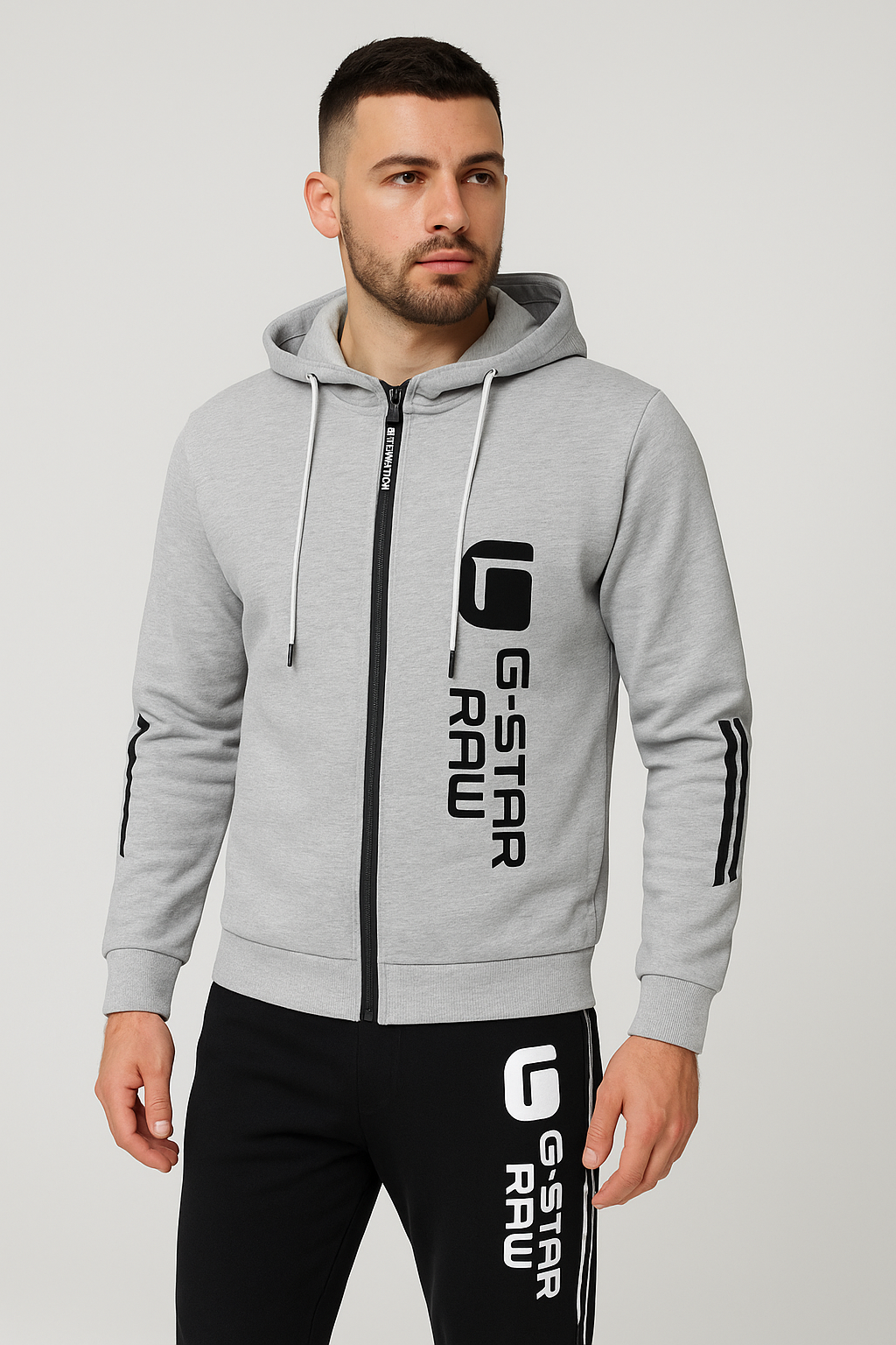 Hooded Jacket Coat + Sweatpants