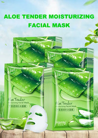 10pcs Natural Aloe Vera Gel Face Mask Remove Acne Control Oil Depth Replenishment Moisturizing Wrapped Mask Shrink PoresAzizaK