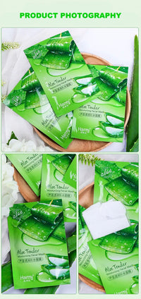 10pcs Natural Aloe Vera Gel Face Mask Remove Acne Control Oil Depth Replenishment Moisturizing Wrapped Mask Shrink PoresAzizaK