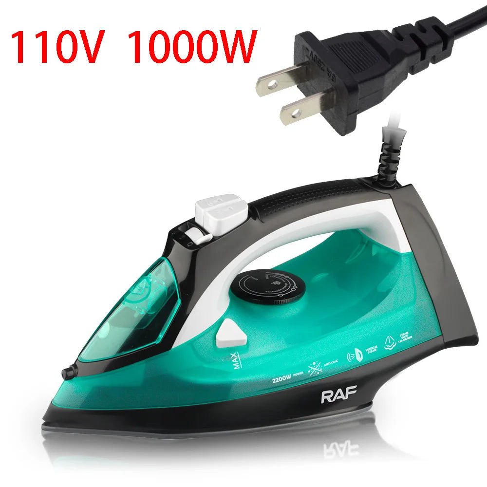 110 or 220V Electric Steam Iron for Clothes With Non - stick Soleplate For Home Use, Automatic Shut - off, Ceramic SoleplateAzizaK