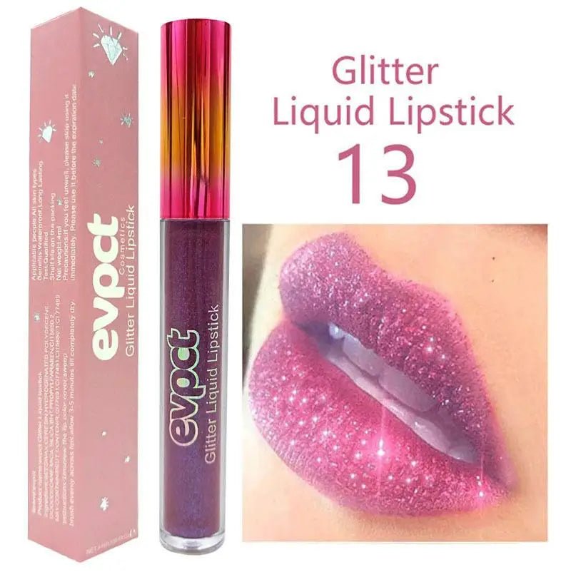 12 Colors Diamond Shiny Long Lasting LipsticksAzizaK