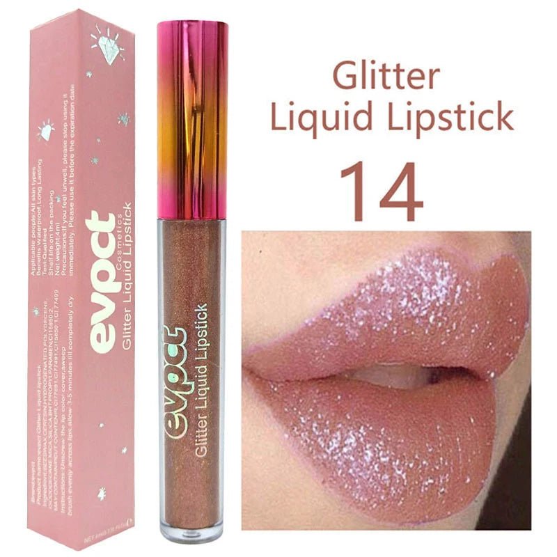 12 Colors Diamond Shiny Long Lasting LipsticksAzizaK