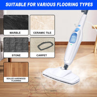 12 in 1 Electric Steam Mop with 120 Degree Rotating Head for Floor Cleaning, 5000W Steam Cleaner, 400ml Water TankAzizaK