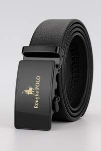 Premium Genuine Leather Men’s Belt with Automatic Ratchet Buckle – Elegant and Durable