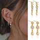 14k Gold Plated Small Zircon Stackable Hoop Earrings SetAzizaK