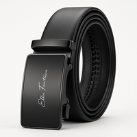 Premium Genuine Leather Men’s Belt with Automatic Ratchet Buckle – Elegant and Durable