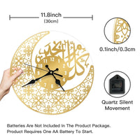 1pc Acrylic Wall Clock Hanging Decoration with Arabic ElementAzizaK