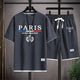 🇫🇷 2 - Piece Set – Paris Casual T-Shirt & Shorts | Summer Streetwear TracksuitAzizaK