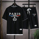 🇫🇷 2 - Piece Set – Paris Casual T-Shirt & Shorts | Summer Streetwear TracksuitAzizaK