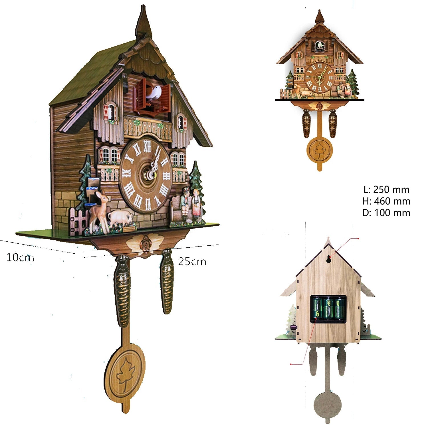 2 Styles 3D Wooden Wall ClockAzizaK