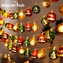 20 LED Christmas String Lights, 9.8ft Battery Powered Decorative Lamp for Party, Desk, Christmas Trees, Holiday, Indoor DecorAzizaK