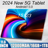 2024 Original Global Version Tablet 11.6 inch HD 4K Android 13 16GB+1T 12000mAh 5G Dual SIM Phone Call WiFi GPS TabletAzizaK