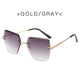 2024 Trendy Polygonal Gradient Men Sunglasses New Frameless Cut Edge Sunglasses for Women Sunscreen and Shading SunglassesAzizaK