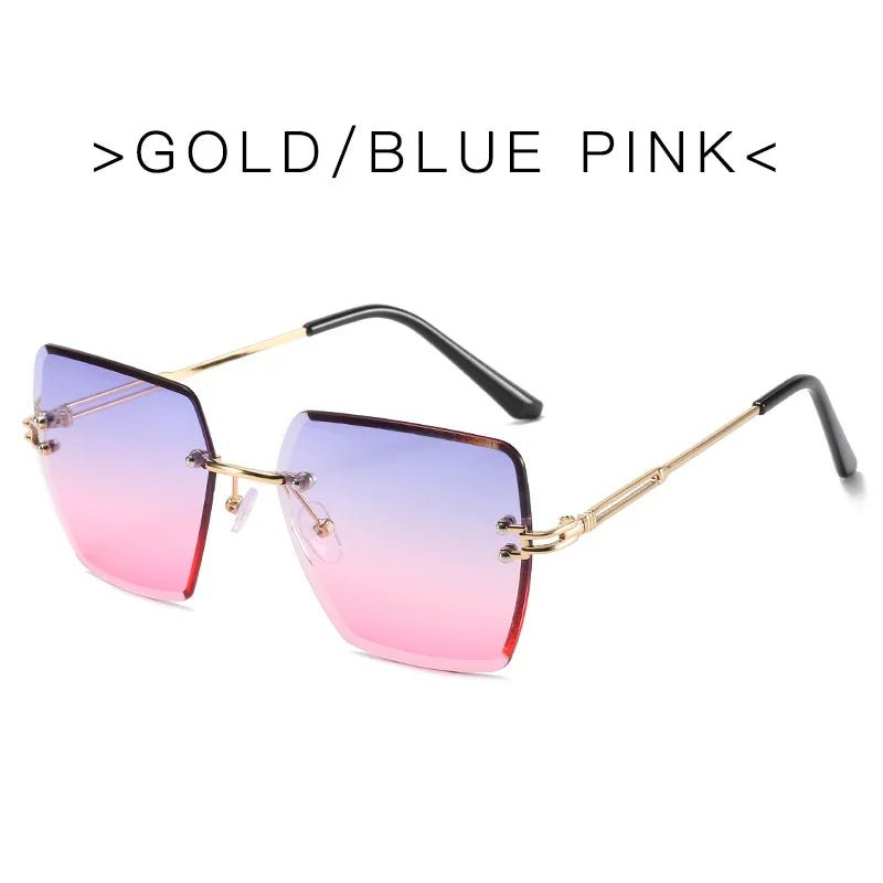 2024 Trendy Polygonal Gradient Men Sunglasses New Frameless Cut Edge Sunglasses for Women Sunscreen and Shading SunglassesAzizaK