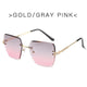 2024 Trendy Polygonal Gradient Men Sunglasses New Frameless Cut Edge Sunglasses for Women Sunscreen and Shading SunglassesAzizaK