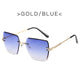 2024 Trendy Polygonal Gradient Men Sunglasses New Frameless Cut Edge Sunglasses for Women Sunscreen and Shading SunglassesAzizaK