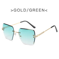 2024 Trendy Polygonal Gradient Men Sunglasses New Frameless Cut Edge Sunglasses for Women Sunscreen and Shading SunglassesAzizaK