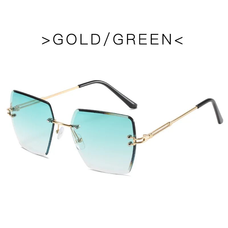 2024 Trendy Polygonal Gradient Men Sunglasses New Frameless Cut Edge Sunglasses for Women Sunscreen and Shading SunglassesAzizaK