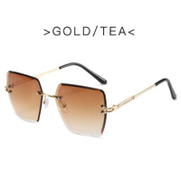 2024 Trendy Polygonal Gradient Men Sunglasses New Frameless Cut Edge Sunglasses for Women Sunscreen and Shading SunglassesAzizaK