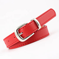 2.4x105cm Women PU Leather Belts Simple Metal Buckle Dress Jeans Pants Belt Ladies Luxury BrandAzizaK