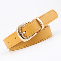 2.4x105cm Women PU Leather Belts Simple Metal Buckle Dress Jeans Pants Belt Ladies Luxury BrandAzizaK