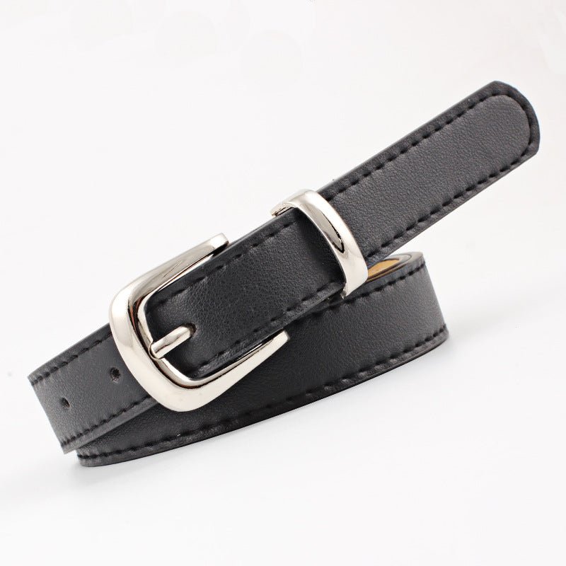 2.4x105cm Women PU Leather Belts Simple Metal Buckle Dress Jeans Pants Belt Ladies Luxury BrandAzizaK