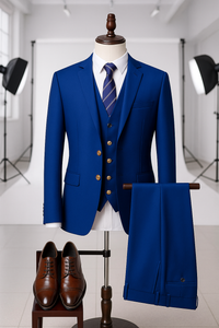 Men’s Premium 3-Piece Business Suit Set – Jacket, Vest & Trousers