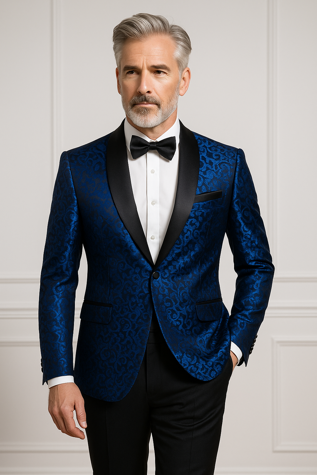 Luxuriöses 2-teiliges Anzug-Set – Elegantes Braut-Outfit aus Mantel und Hose