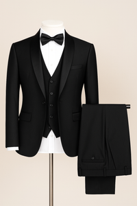 Men’s Slim Fit 3-Piece Suit – Jacket, Vest & Pants | AzizaK