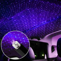 2pcs Mini LED Car Roof Star Light Projector Atmosphere Galaxy USB Decoration LampAzizaK