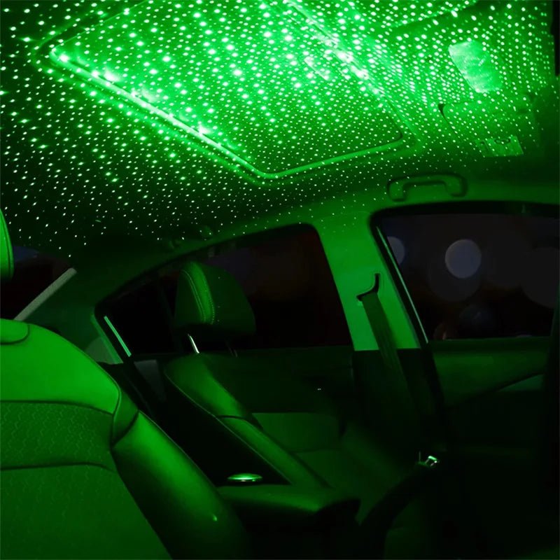 2pcs Mini LED Car Roof Star Light Projector Atmosphere Galaxy USB Decoration LampAzizaK