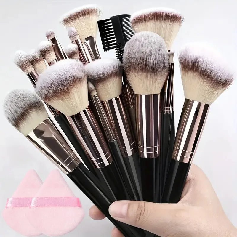 3 - 20pcs Professional Makeup Brush Set, Soft and Fluffy.AzizaK