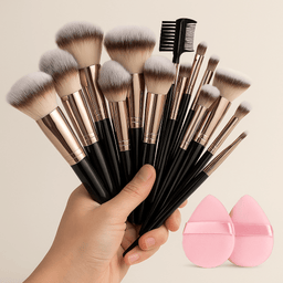3 - 20pcs Professional Makeup Brush Set, Soft and Fluffy.AzizaK