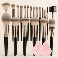 3 - 20pcs Professional Makeup Brush Set, Soft and Fluffy.AzizaK