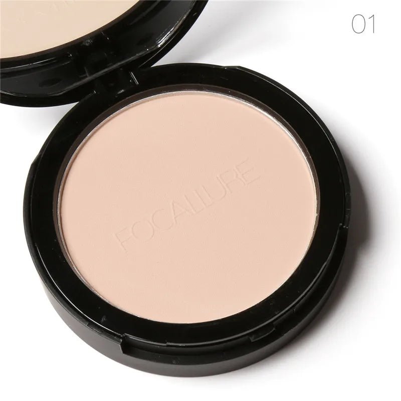 3 Colors Mineral Face Pressed Oil Control Natural Foundation Powder Smooth Finish Concealer SettingAzizaK