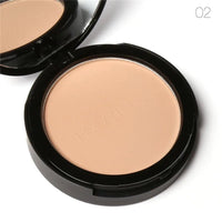 3 Colors Mineral Face Pressed Oil Control Natural Foundation Powder Smooth Finish Concealer SettingAzizaK