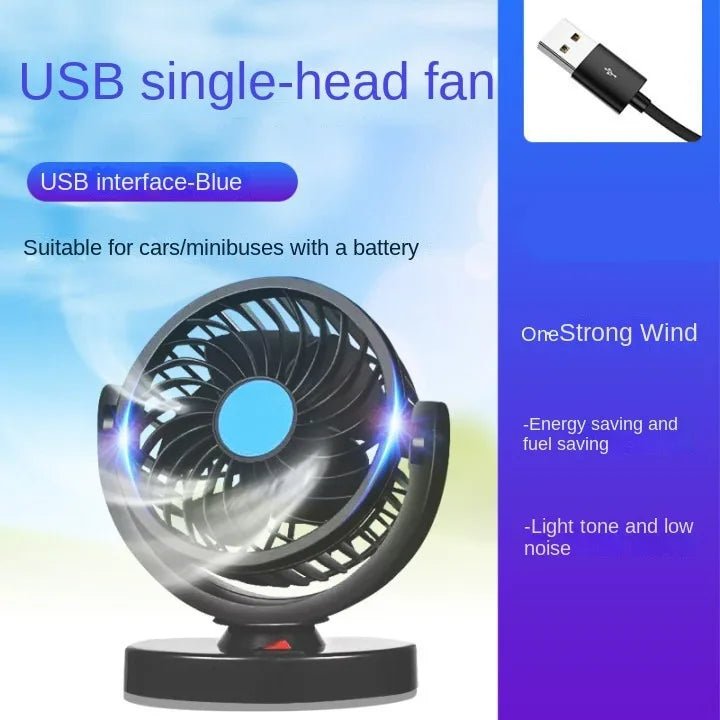3 - Head Adjustable Car Fan 12V/24V – Dual SpeedAzizaK