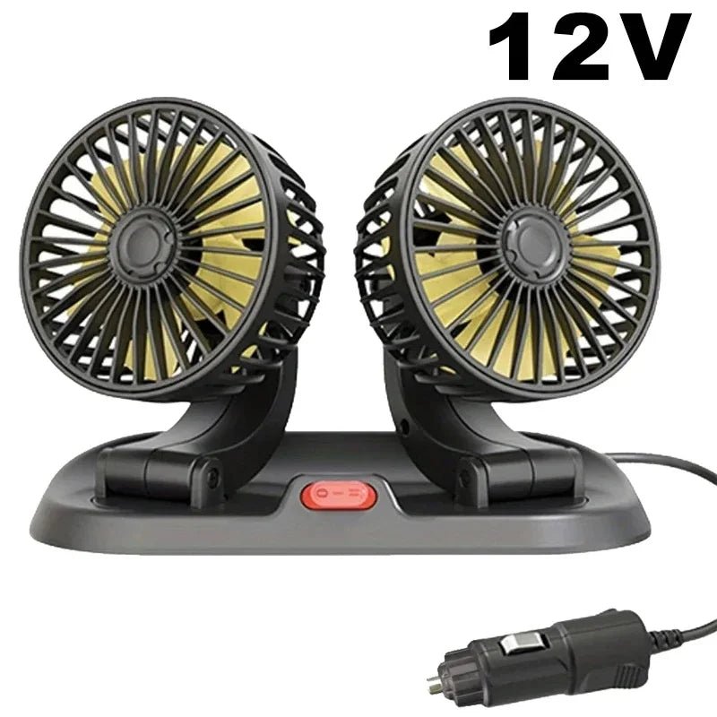 3 - Head Adjustable Car Fan 12V/24V – Dual SpeedAzizaK